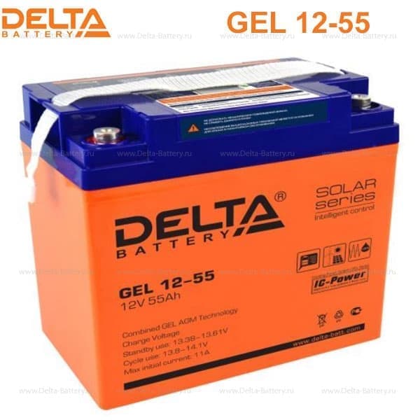Аккумуляторная батарея Delta GEL 12-55 в Ярославле Аккумуляторная батарея Delta GEL 12-55 в Ярославле